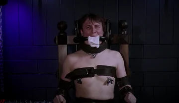 Rikki in Bondage Chair Steel Gag System & Sock Stuffing