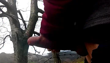 Man with a Cock Fat and Long Massages Her on the Mountain, a Goatherd Interrupted