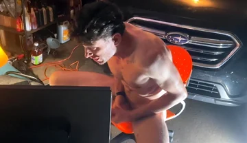 Solo Jerk in Garage, Discreet, but Still Classic Voyeuristic