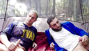 Buddies Tony Dangelo & Skyy Knox Turn Ruined Camping Trip Into Jerk Off Session