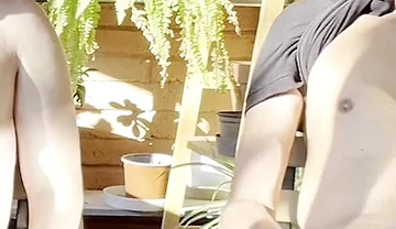 Jerk off and Cumshots of Twink and Daddy