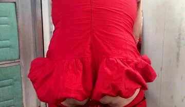 Red Dress & Horny!!