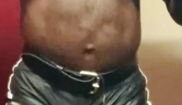 Muscle Leather Chest Harness Encased Titplay & Horny Wank