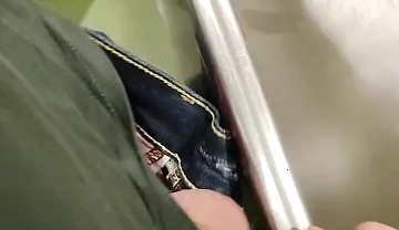Young Skninny Boy Piss on the Train
