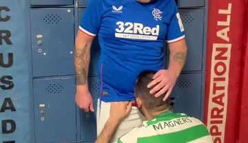 Heated Rivalry Between Football Players