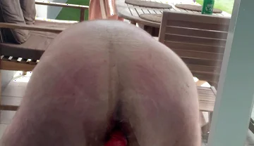 Riding a Big Dildo with My Fat Ass