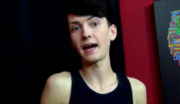 Slim Twink Benjamin on Set