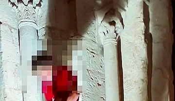 Excessive Cumshot in a Super Risky Place