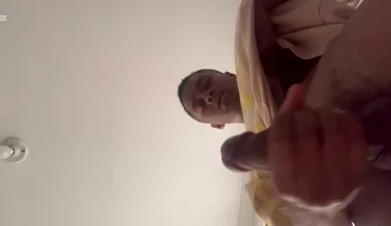 Low Angle BBC Masturbation Until Cumshot Then Lying Down Stroking Until Second Load Black20one