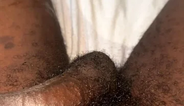 Teen with Big Black Cock Jerks off and Cums