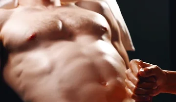 Aussie Muscular Hunk Big Dick Got Edged