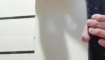 Lying on the Floor, I Insert a Long Toy Into My Sweet Young Ass, Enjoy Myself, and Expose My Large Anal Prolapse