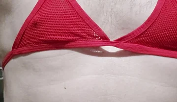 Playing in Fishnet Bra and Panties