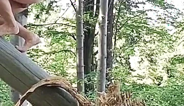 Hardcore Outdoor: Rough Handjob in Fresh Air