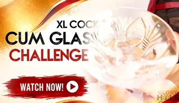 Cock Squirts in the Cum Glass at the Gloryhole