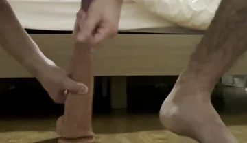 Wrecking My Young Hole with Huge Dildo
