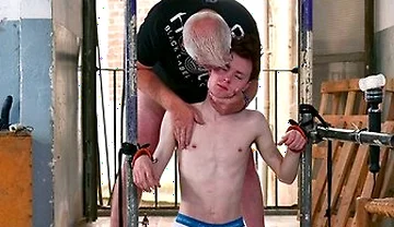 Servicing Hard Master : Stepdaddy Trains His Subs Throat With Dildo