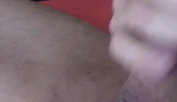 Naked on a Lounger in a Relaxation Room, with Bulging Balls, I Jerk off My Thick Cock and Then Shoot Warm Cum Onto Myself