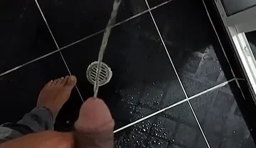 Urinating in Dark Jeans