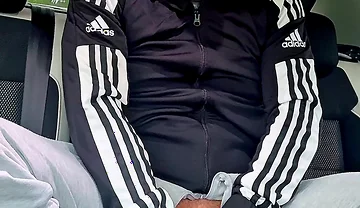 Chav-lad in a Tracksuit and White Socks Outside in Public Fun