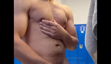 Muscle Guy in Locker Room