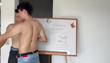 I'm Late to Class Because I Sucked Dicks in the College Bathroom, and to Make It up to My Teacher, I Let Him Fuck My Ass.