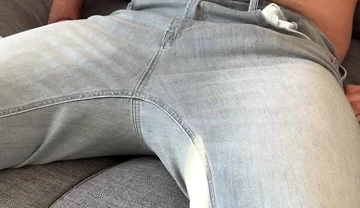Big Cock in Skinny Jeans - Big Cumshot