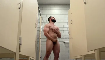 Beefy Muscle Locker Room Showers