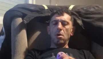 Guy Masturbating on the Sofa