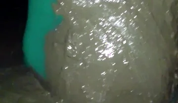 POV Pissing my nylon pantyhose leotard and mud play.