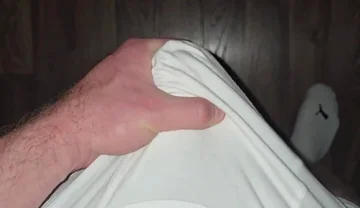 Heavy Load! German-russian Squirts Through the Fabric of the White Ck Boxers!