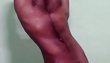 Hot Indian Boy Strips Underwear, Flexes Sweaty Lean Body, Jerks Thick Cock & Sniffs It