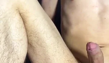 Twink Stretches His Ass with a Dildo and Jerks off a Huge Cock