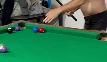 Sr Carmona and Victor Ferraz Playing Naked Billiards
