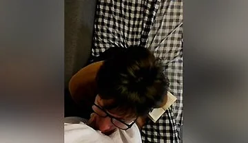 On Halloween, A Ghost Fucked A Guy With Glasses In The Mouth And Filled His Whole Face With Cum