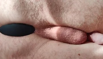 Anal Play With Silicone Butt Plug