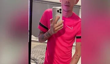 Playing With My Big Dick And Cumming All Over My Mirror