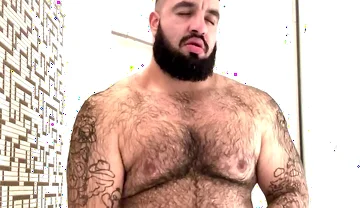 A Furry Boy Lathering up