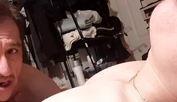 Latino Stepdad Helps His Disabled Boy Cum