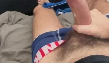 Uncut White College Cock Shoots Explosive Cumshot
