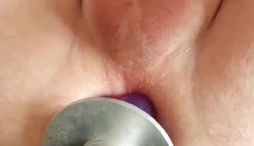 My Ass Got Pounded by a Fuck Machine While Stroking-messy Finish!