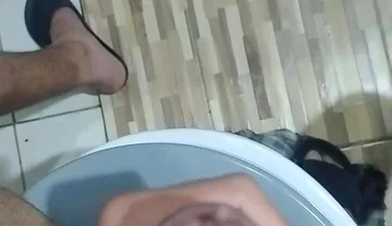 Handjob in the Bathroom