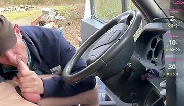 Rest Area Tease Hot Guy Gets Bold