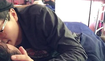 Latino Stepdaddy Kisses Boy Sucks & Titties