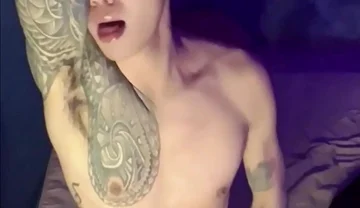 Filipino Inked Horny Twink Teasing and Masturbating Until He Cums