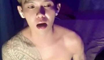 Filipino Inked Horny Twink Teasing and Masturbating Until He Cums