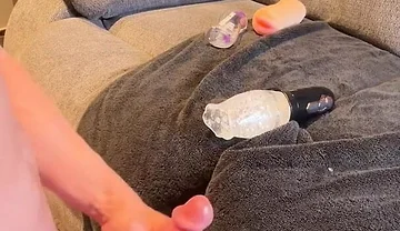 Multiple Masturbation Toys and Multiple Cumshots