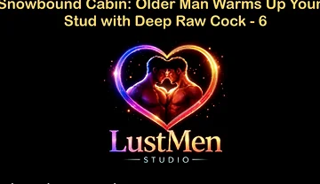 English Audio Gay Sex Story - Snowbound Cabin Older Man Warms up Young Stud with Deep Raw Cock - Part 6