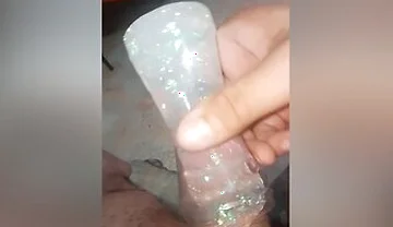 A Delicious Handjob With A Condom, And Using Slime For Greater Pleasure