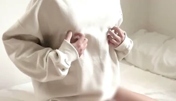 A Sweatshirt Boy Gets A Good Feeling From Early Morning Masturbation